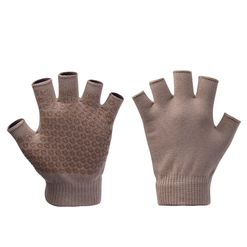 Tourna Guanti Da Tennis E Pickleball Uomo Mezze Dita | Pelle Morbida, Chiusura Velcro, Taglie S-XL