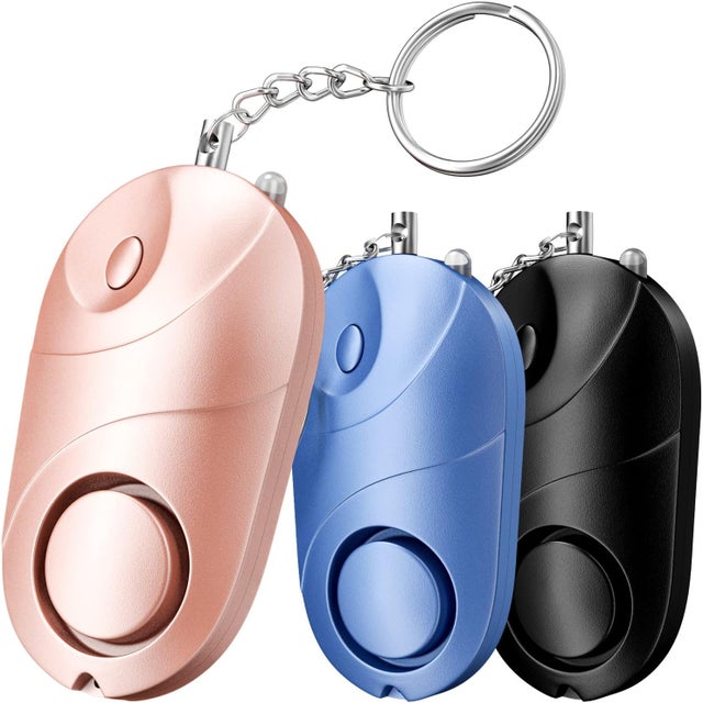 Alarme personnelle [Lot de 3], alarme de sécurité personnelle Safe Sound, porte-clés sirène 140 dB avec lumière LED