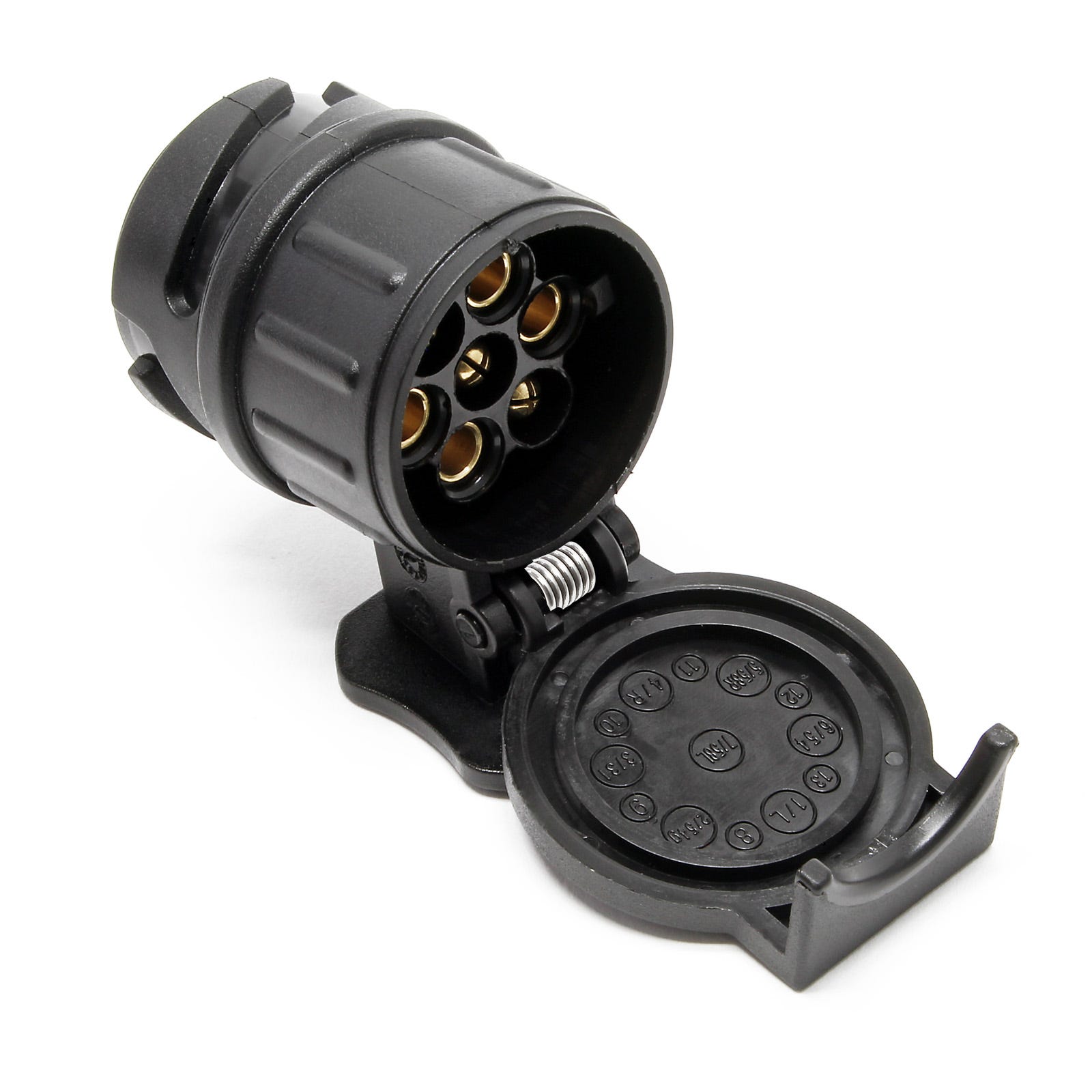 Spina Rimorchio Abs Impermeabile Aramox Adattatore Per Rimorchio 7 Pin, Doppia Testa Spina USA-UE, Per Prese Auto Connettore Europeo Americano 7 Vie Spina Rimorchio Abs Impermeabile Aramox Adattatore Per Rimorchio 7 Pin, Doppia Testa Spina USA-UE, Per Prese Auto Connettore Europeo Americano 7 Vie