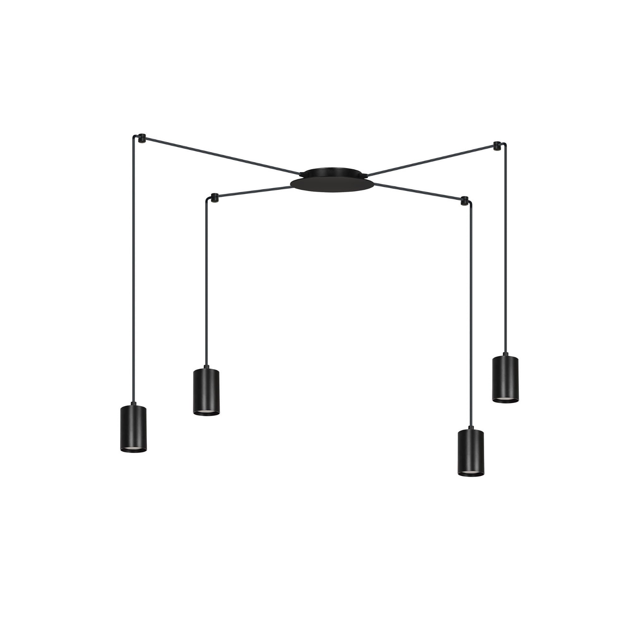 Lampa wisząca Traker czarna 4xGU10x10W wym: 300 x 300 cm metal Emibig