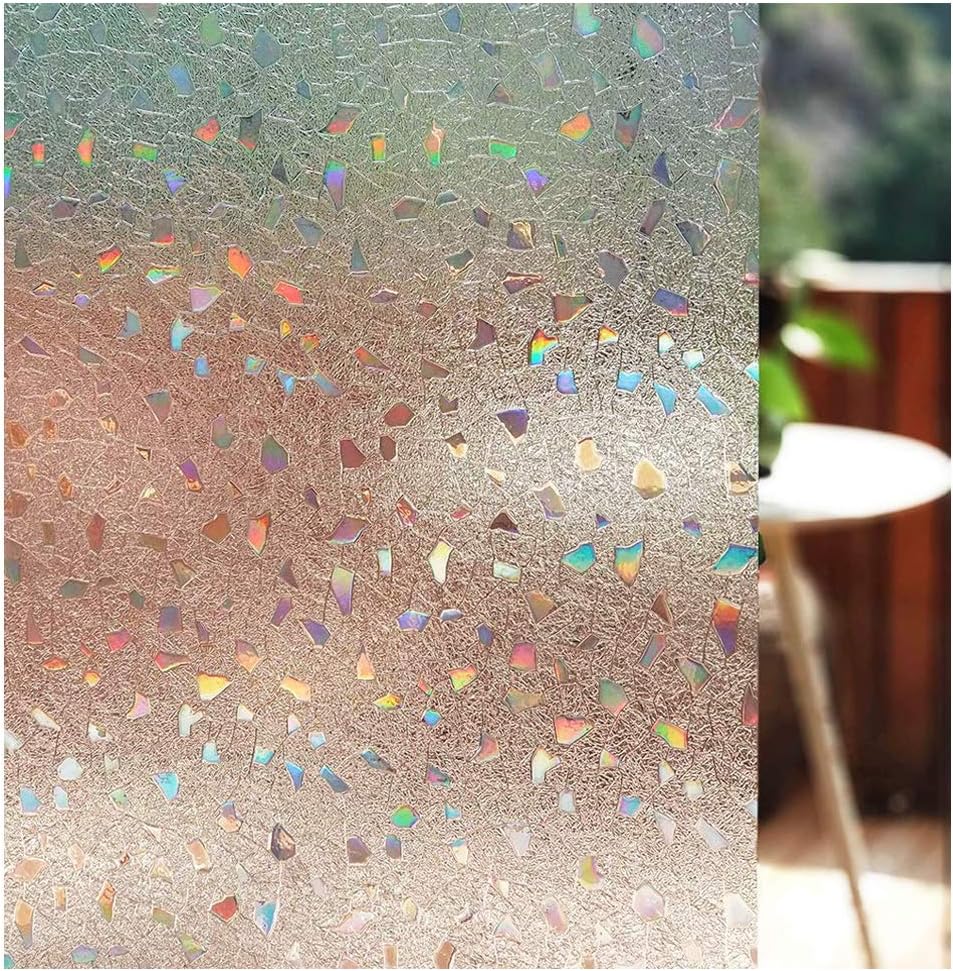 Folia okienna bez kleju, statyczna, do łazienki, domu i biura (kolorowa, 30 x 200 cm)
