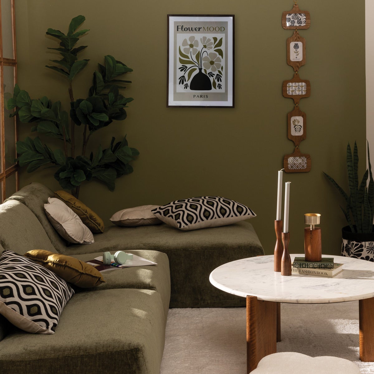 Lot de 2 chandeliers/bougeoirs H22cm marron - Atmosphera créateur d'intérieur - 7