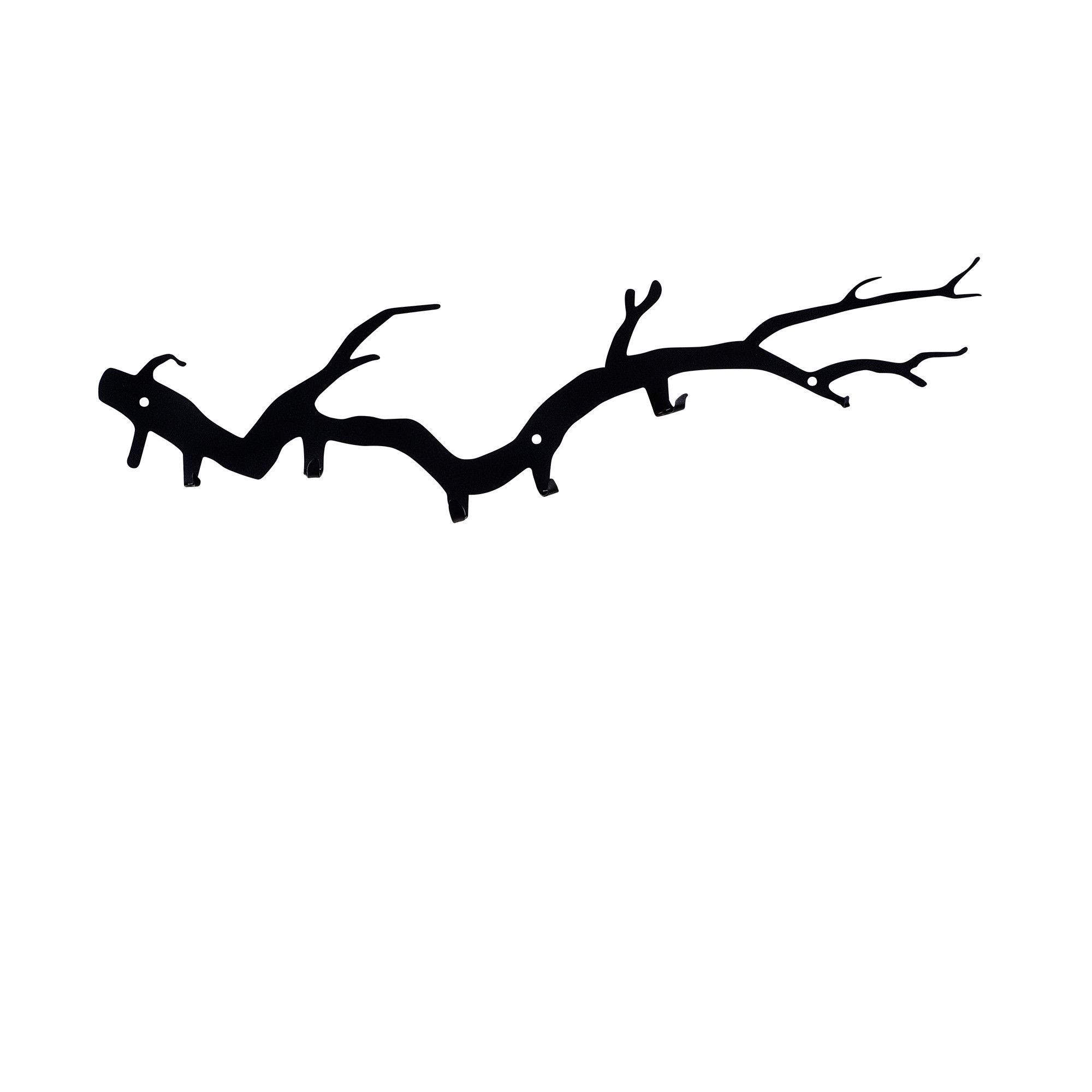 Cuier BOUGH, negru, metal, 87x2x22 cm