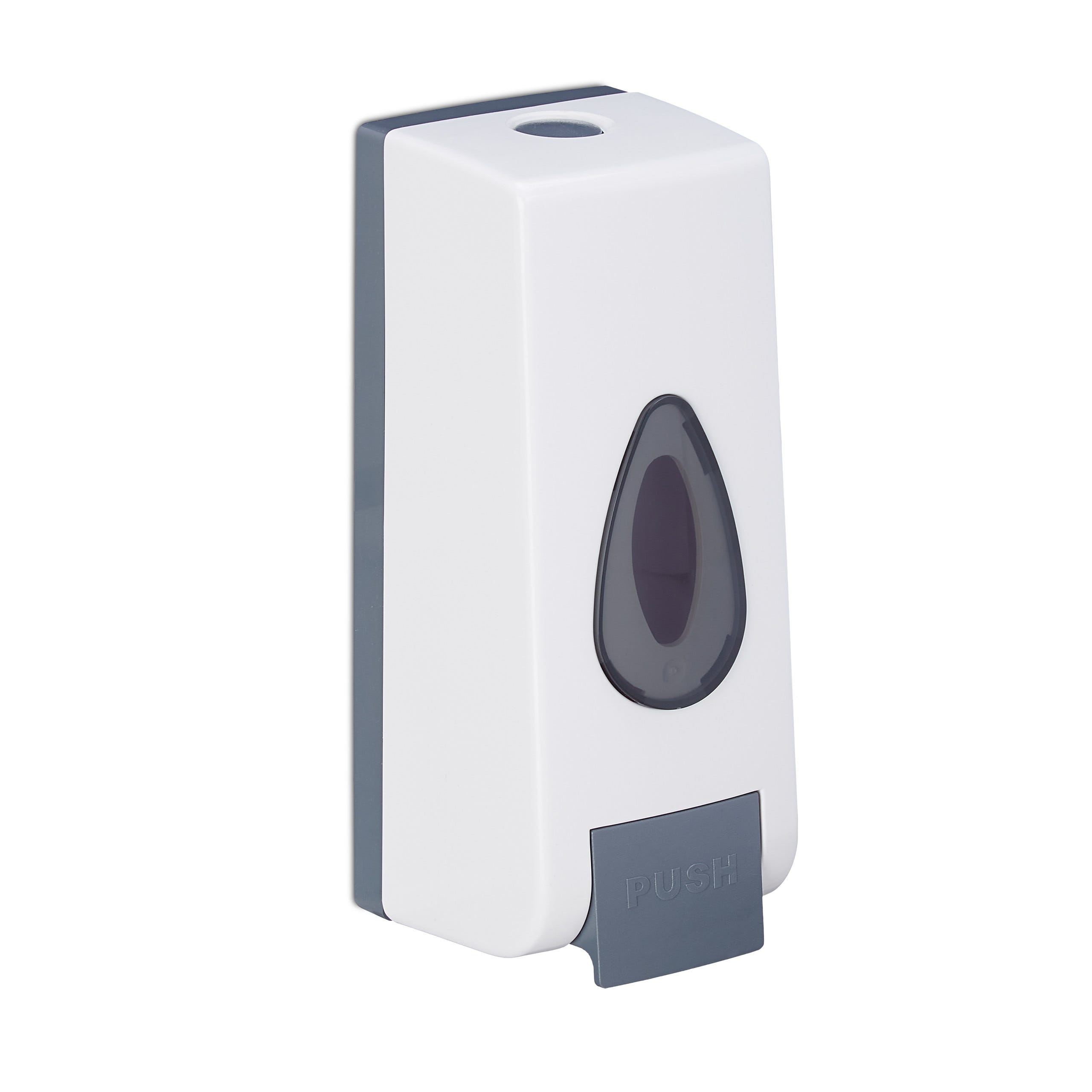 2 Dispenser Sapone Da Parete Ricaricabili - 350ml, Design Moderno, Per Bagno E Cucina (Bianco/Grigio) - Foto 7