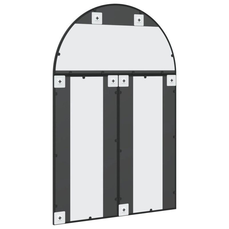 Miroir mural noir 80x120 cm arche fer - 5
