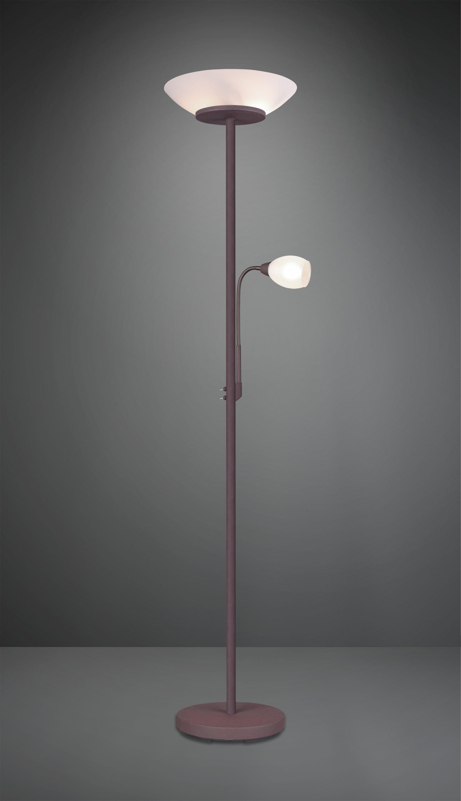 Lampa podłogowa stojąca Gerry biała miedziana 2xE14 / E27x46W wym: 180 x 34 x 34 cm metal RL