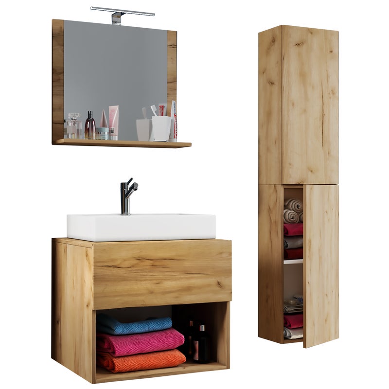 umywalka do mebli łazienkowych Lendas Dąb miodowy 0