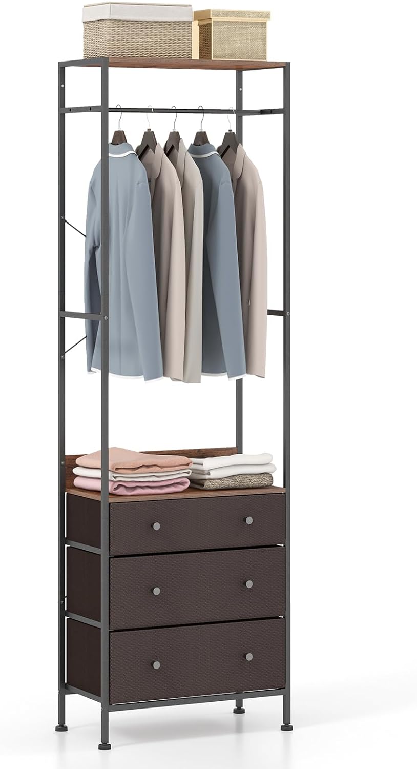 Porte-manteau D'entrée Avec Rangement Chaussures – Blanc – 180 Cm – 4 Crochets + 2 étagères