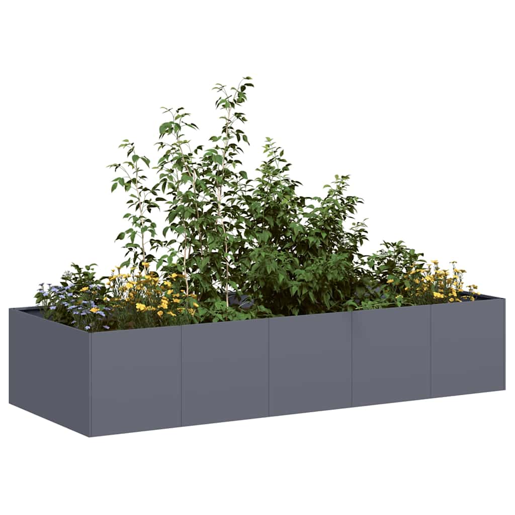 Doniczka Antracyt 200x80x40 cm Stal vidaXL