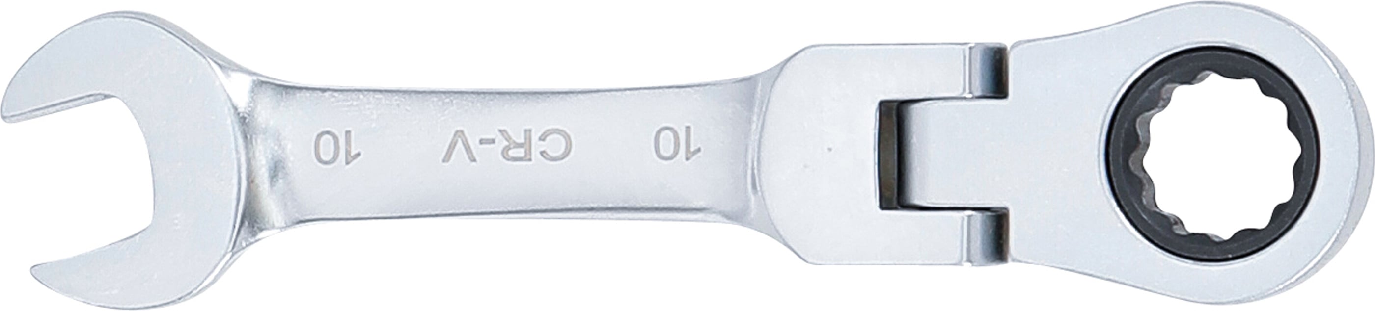 Clé mixte à cliquet | courte | à couder | 10 mm - 3