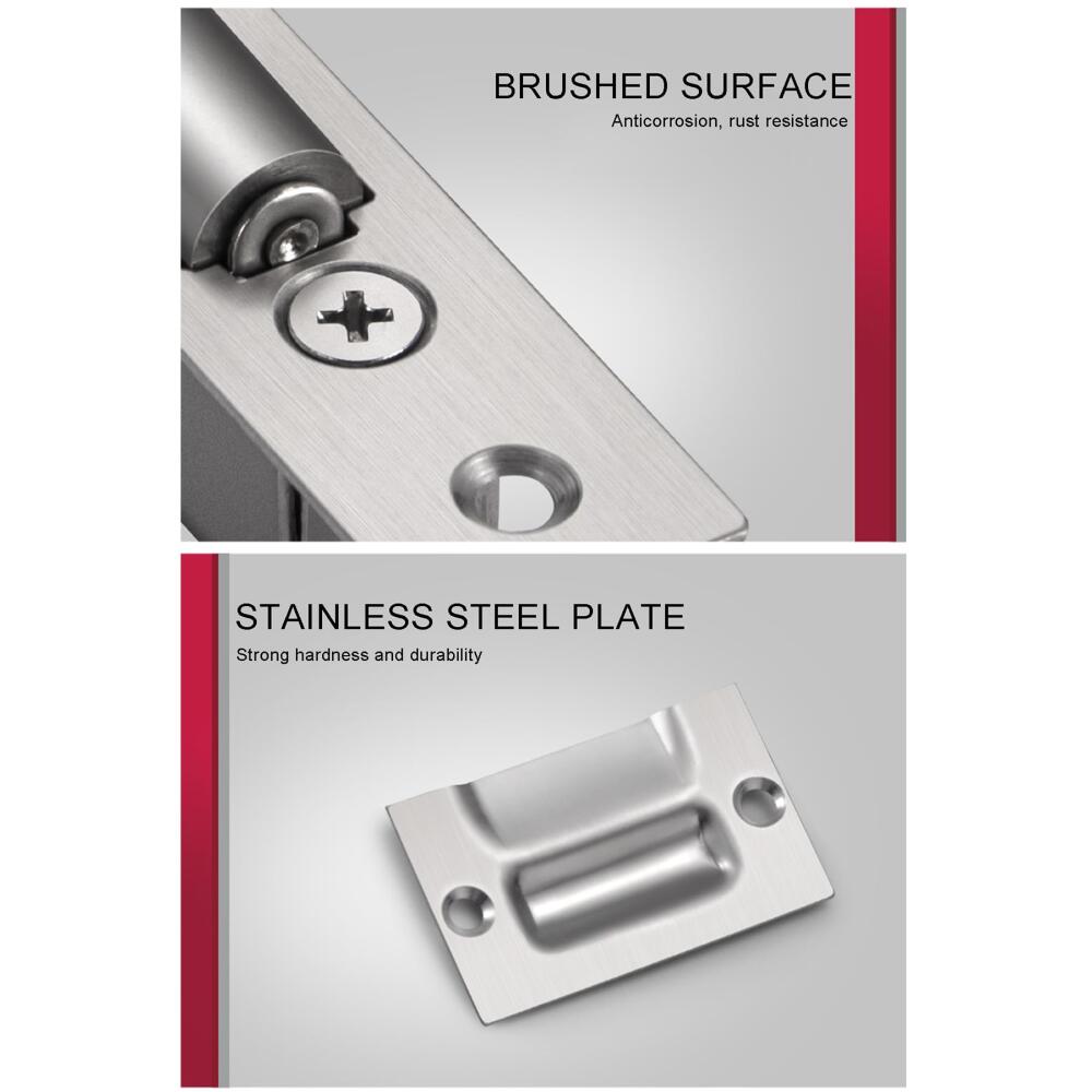 Quatre jeux de serrures dissimulées en acier inoxydable pour portes à enroulement,avec un diamètre de trou de serrure de 20 mm, convenant aux cuisine. - 4