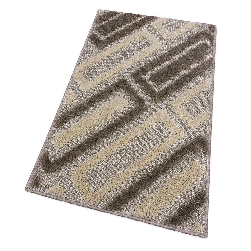 Mata łazienkowa 50x110 Cm Nowoczesny Miękki Absorbent Antypoślizgowy Zmywalny Beżowy