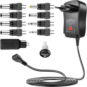 Adaptateur Secteur AC/DC U090030D1201 - 9V, 300mA - Pour Téléphone/composant - Occasion