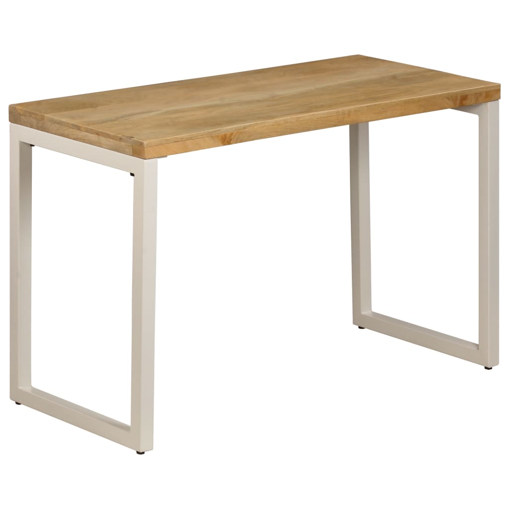 Table De Salle Manger X X Cm Bois De Manguier Et Acier Leroy