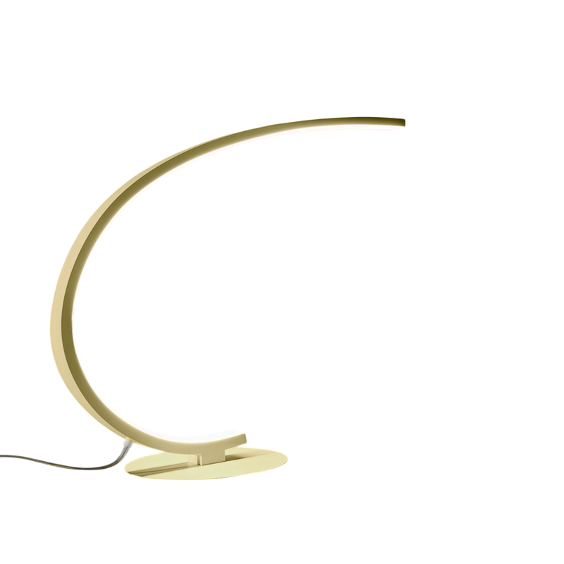 Gea Luce  Lámpara De Mesa Led Regulable Iole 12W Luz Cálida 3000K, Cepillado, Diseño Moderno, Aluminio Ip20 Oro Aluminio, Leroy Merlin