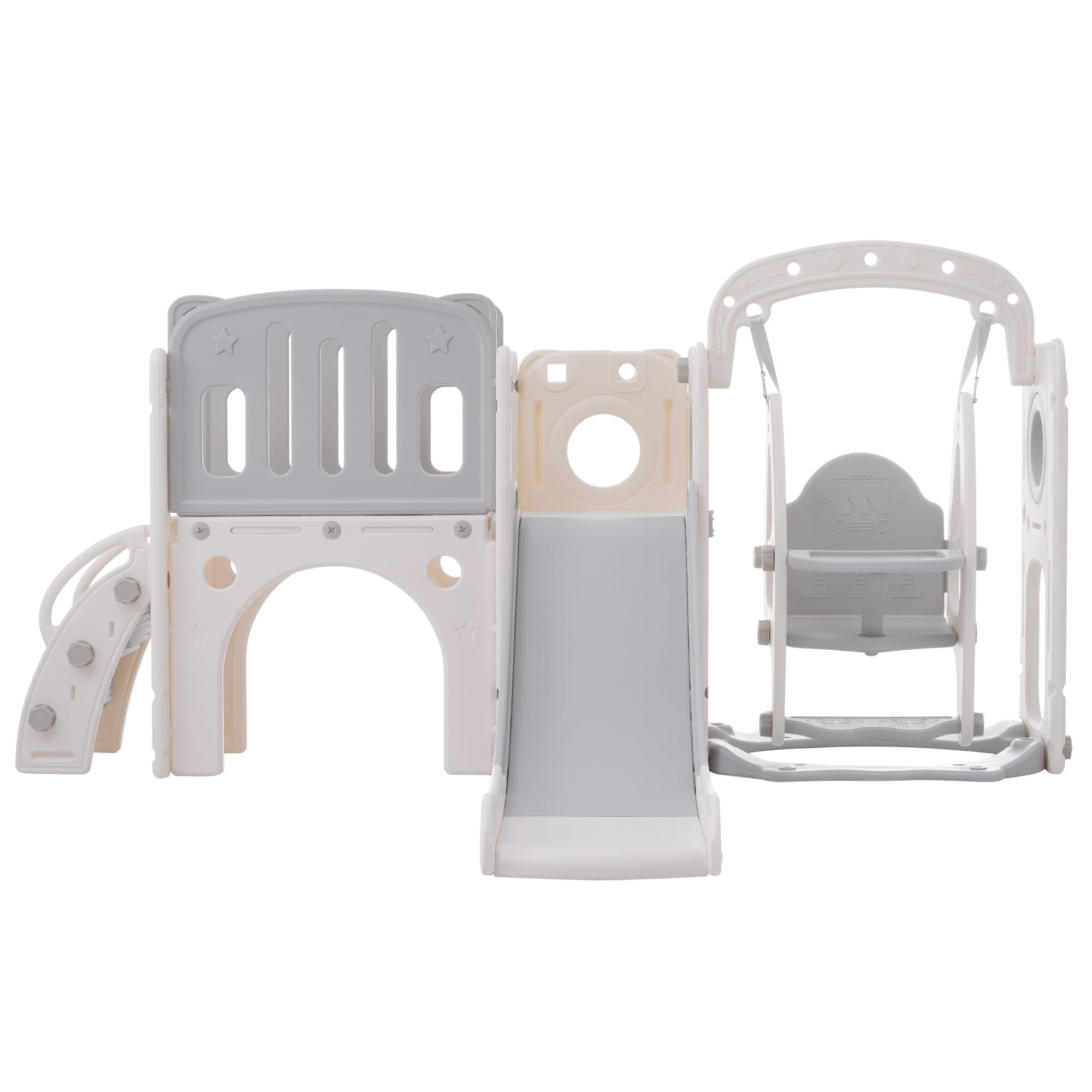 Toboggan 4 En 1 LZQ Pour Enfants | Avec Panier Basket Et Balançoire | 175x140x120cm | Intérieur/extérieur