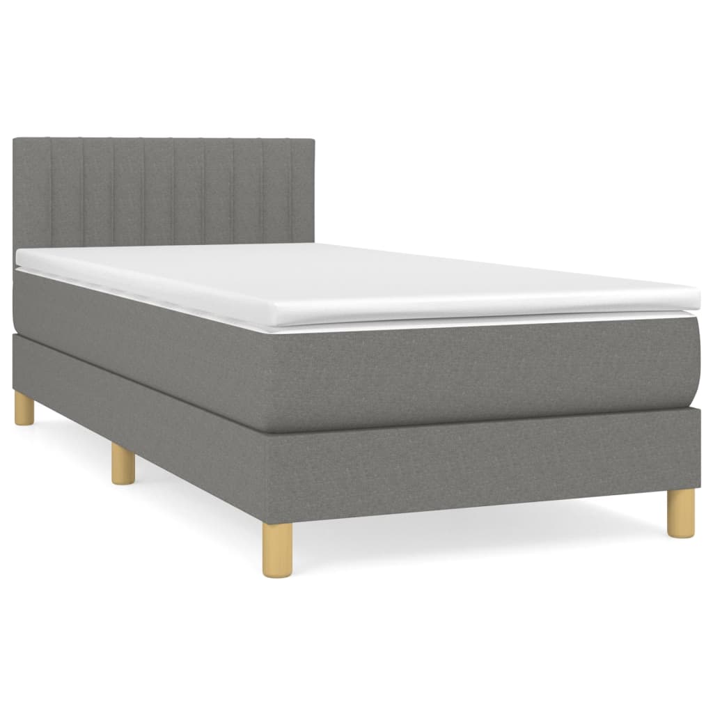 Cama individual | Cama box spring | Cama para adultos con colchón tela ...