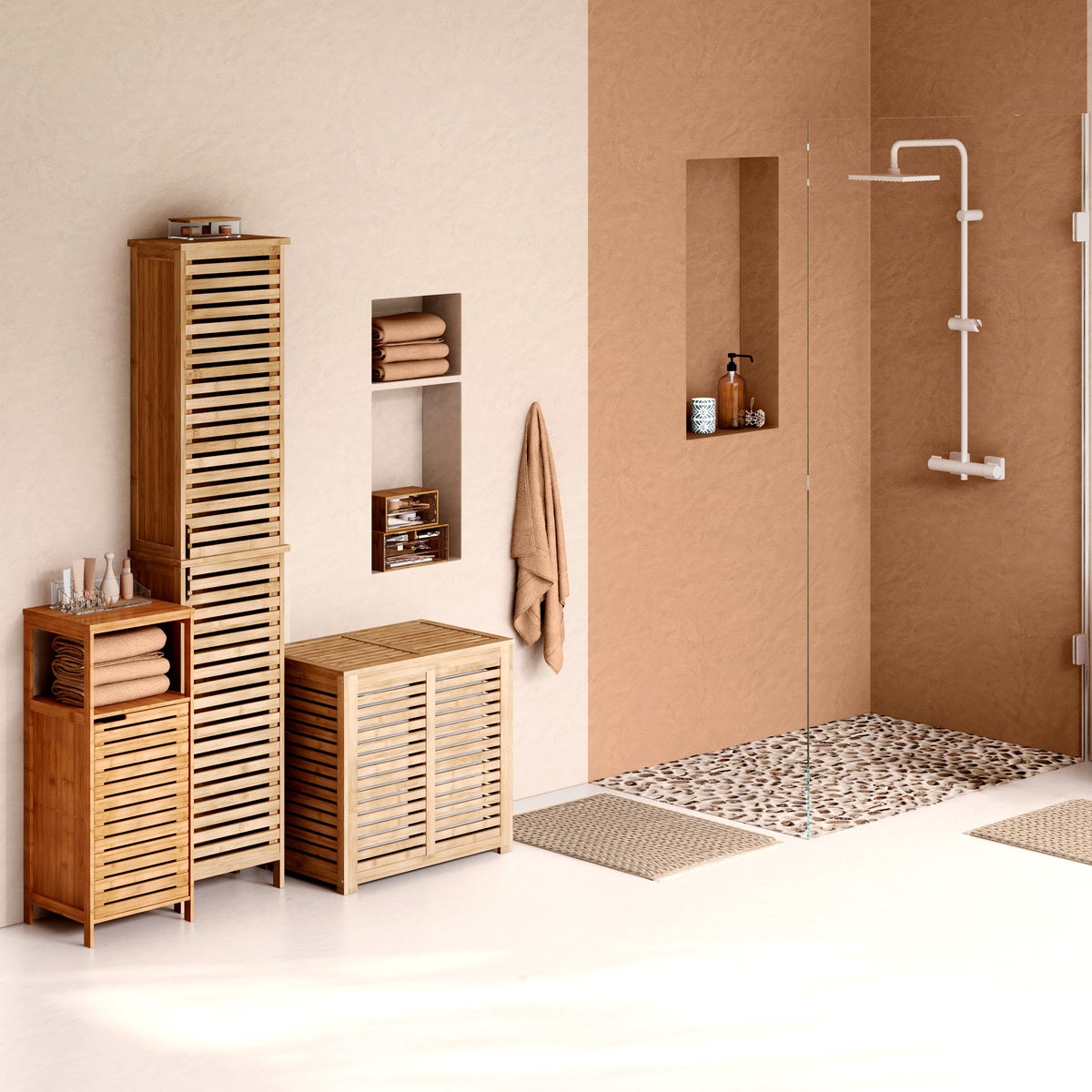 Panier à linge double 50l 