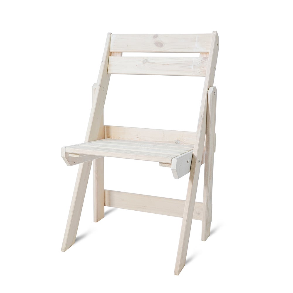 Krzesło ogrodowe składane drewniane nowoczesne trwałe 55cm sosna biała