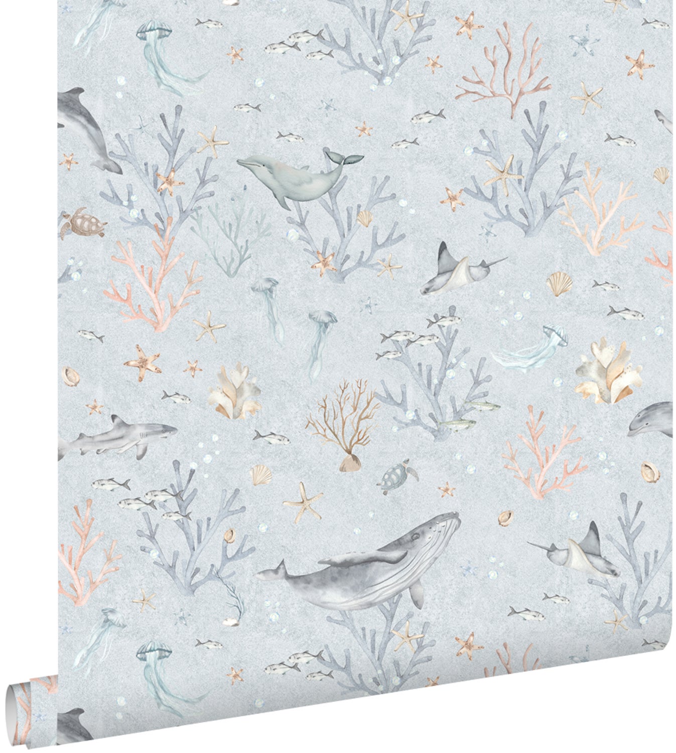 Tapeta podwodny świat niebieskim - 50 x 900 cm - ESTAHOME