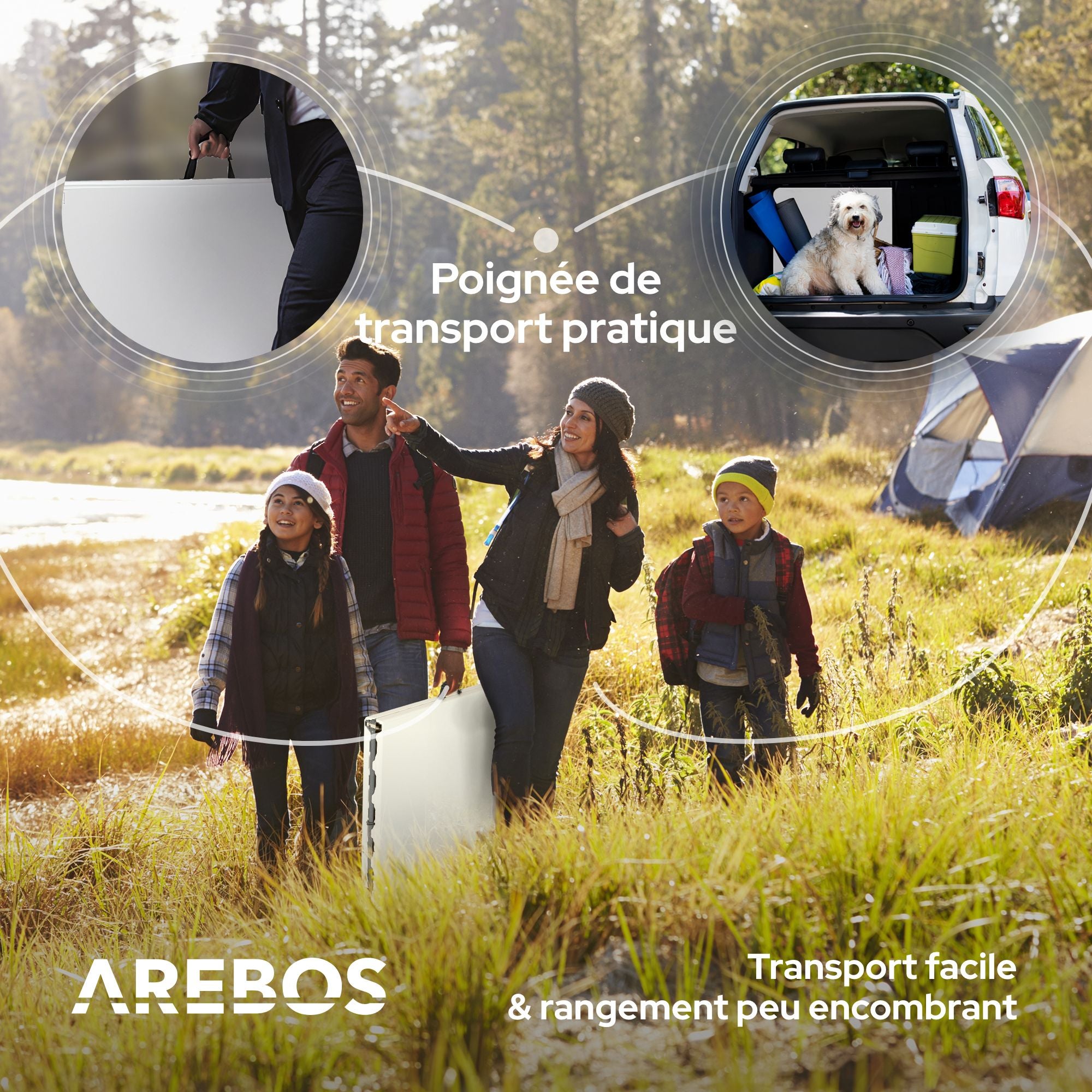 Set de Table et Bancs - 3-pièces Set de Table + 2 x Banc Set de Table de fête pour l'intérieur - l'extérieur Set de Table de bière Blanc - 7