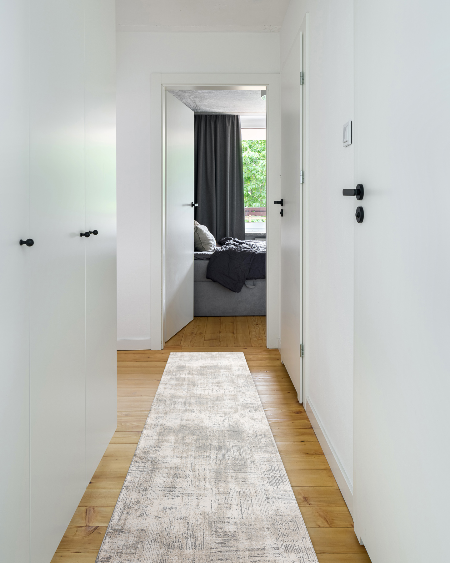 Passatoia TULS 51231 vintage avorio / grigio 90 cm 90x480 cm - 3