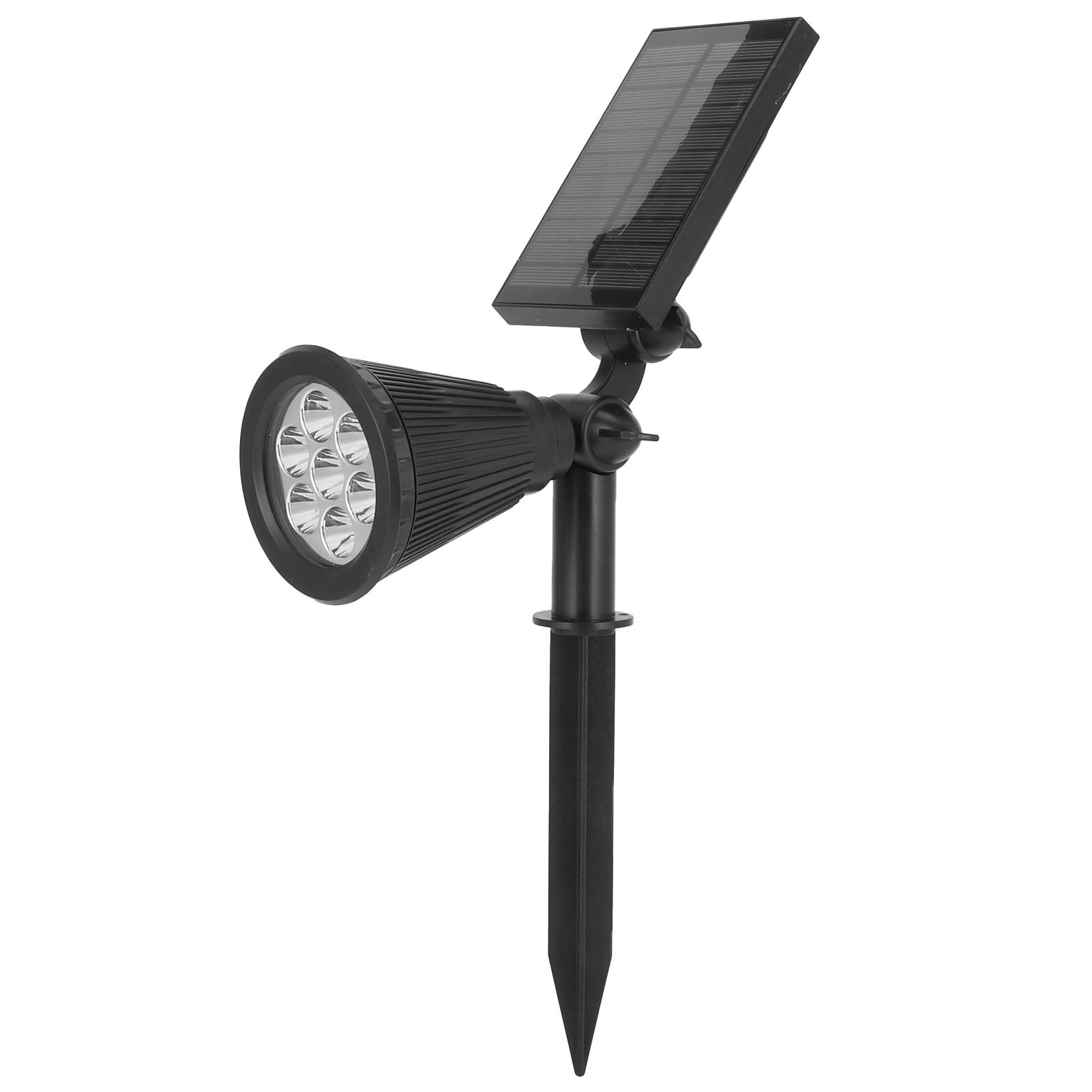 7LED inteligentna lampa solarna zewnętrzna, reflektor ogrodowy, lampa trawnikowa, oświetlenie krajobrazu, kolorowa lampa czarna