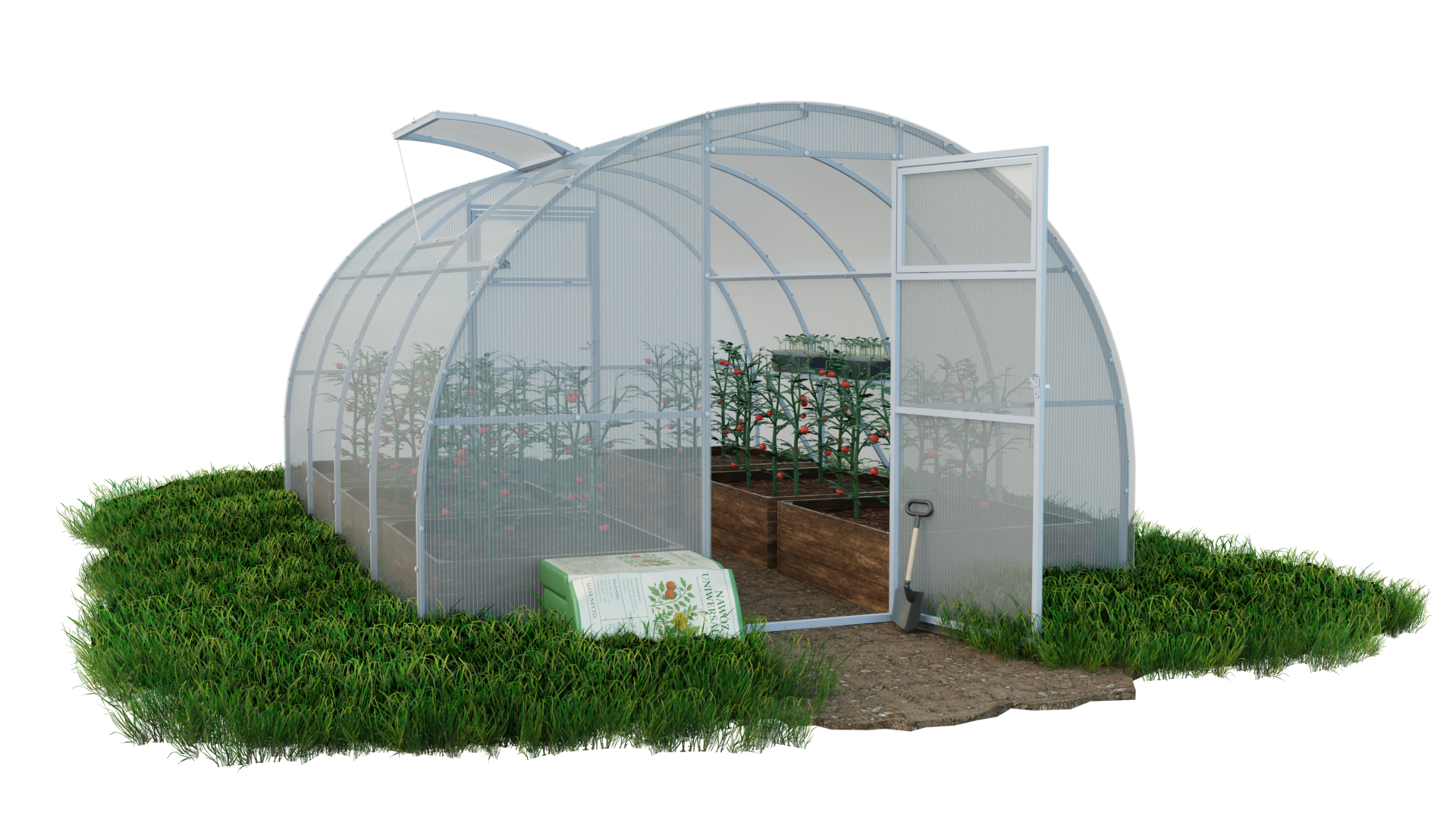 Szklarnia z poliwęglanu Tunel ogrodowy 3x6 m profile 20x40 poliwęglan 5mm