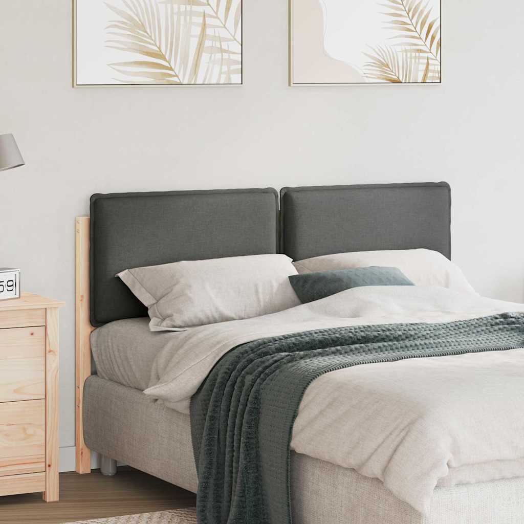 Vidaxl tête de lit avec oreilles gris clair 183x16x118128 cm tissu - Tête de lit