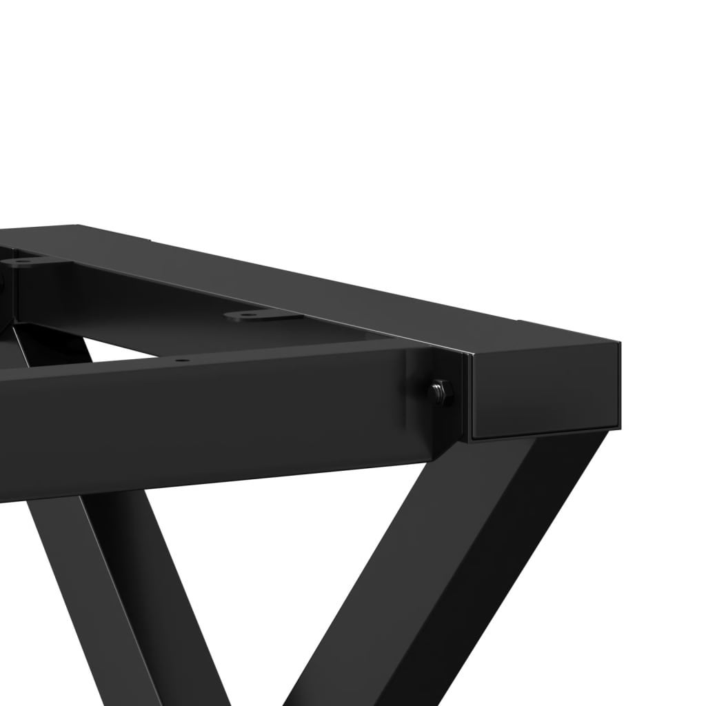 Pernas para mesa de jantar X estrutura em aço 160x80x73 cm - COMFORTXL - 7