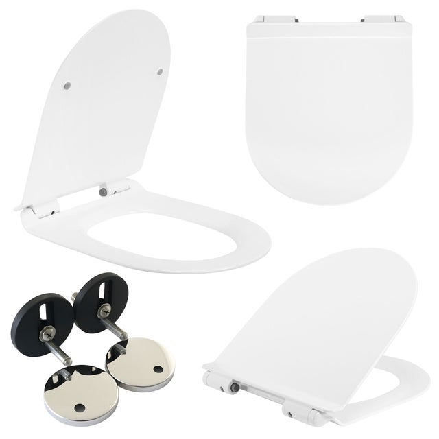 Abattant Rea Uf Duroplast Flat White Carlo Carter White - 42,5x36x4,3cm