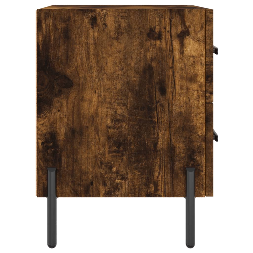 Maison Exclusive - Table de chevet chêne fumé 40x35x47,5 cm bois d’ingénierie - 7