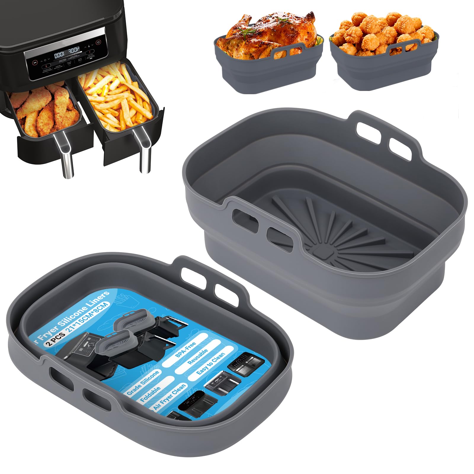 Stampi per Friggitrice Ad Aria - Contenitore Air Fryer Accessori in Stampi per Friggitrice Ad Aria - Contenitore Air Fryer Accessori in