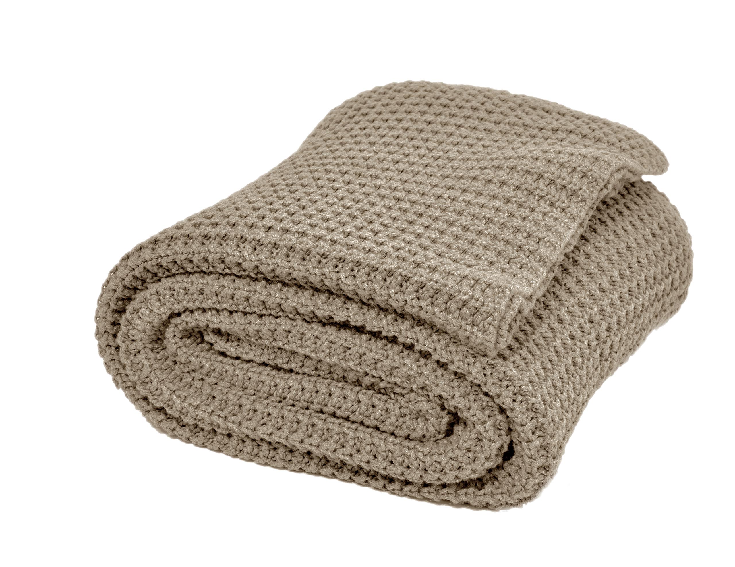 nielsen HOME woondeken Plaid Avivo, 150x200 cm, beige (natuur), katoen, gezellige deken grof geweven, deken, bankdeken, sofadeken, slaapdeken, sprei, knuffeldeken