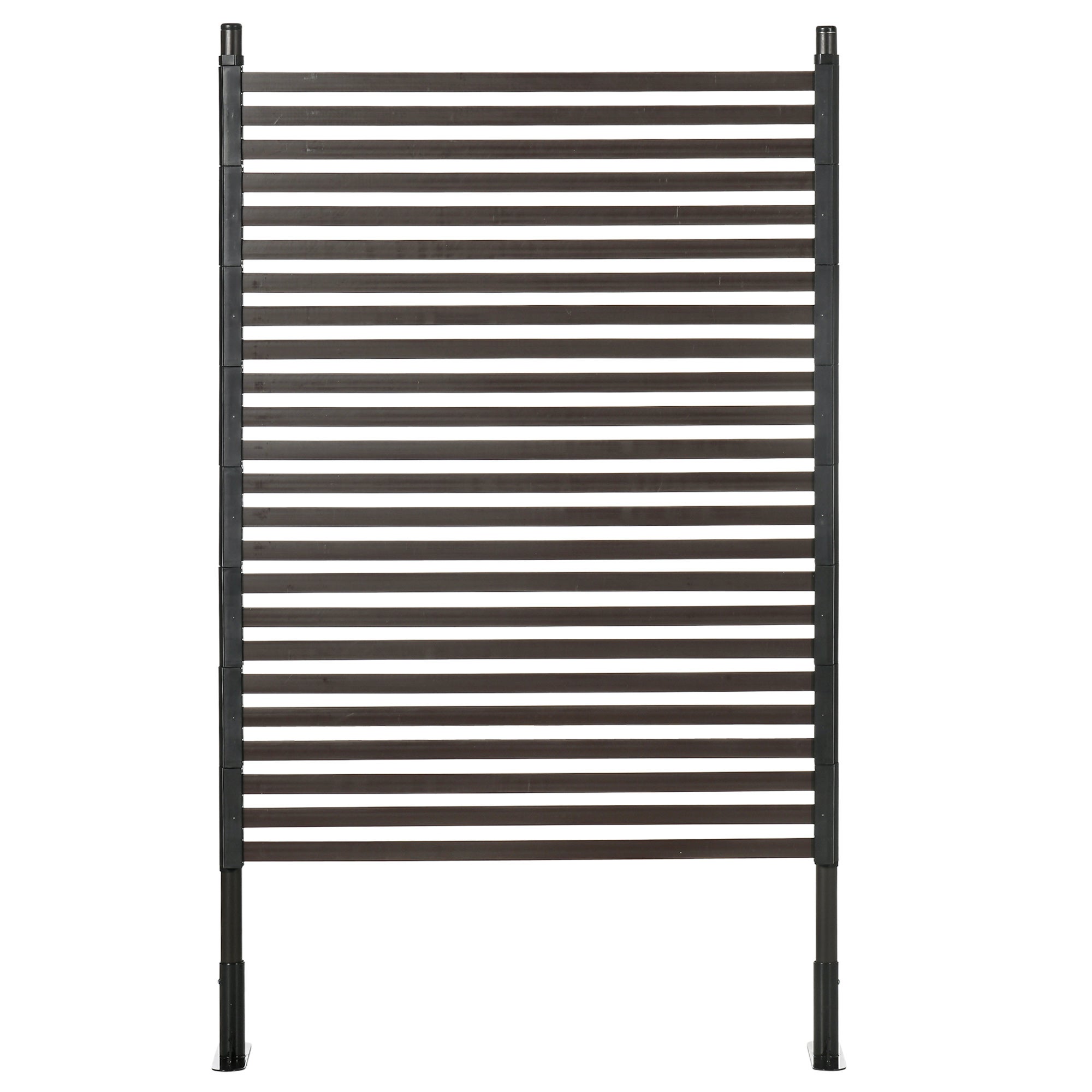 Panneau clotûre de jardin brise vue en métal extérieur avec pieds ou piquets à planter, modulaire, 93L x 22l x 150H cm - 9