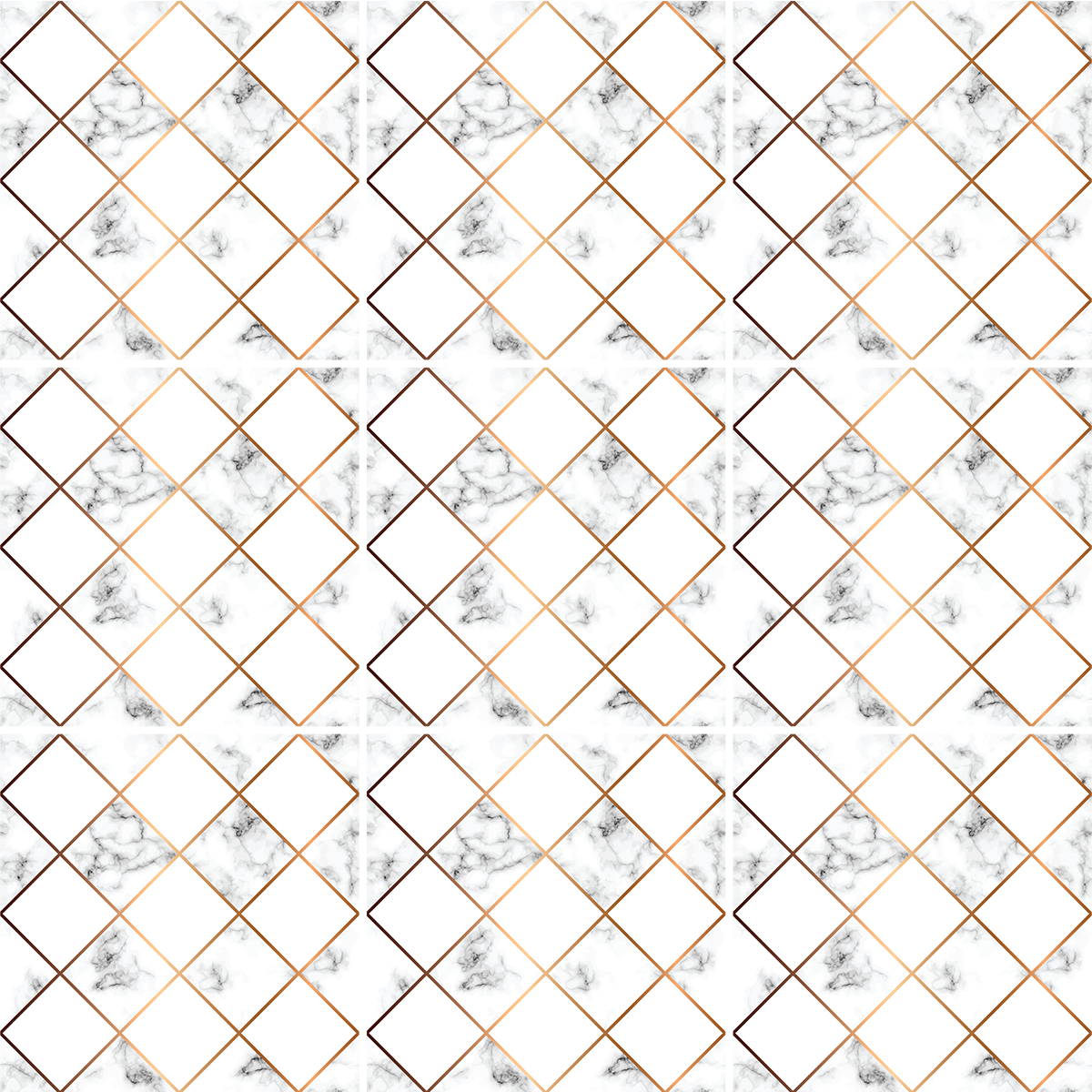 9 adesivi piastrelle effetto marmo con diamanti oro - Sticker adesivo - adesivi murali - 9stickers15x15cm - 2