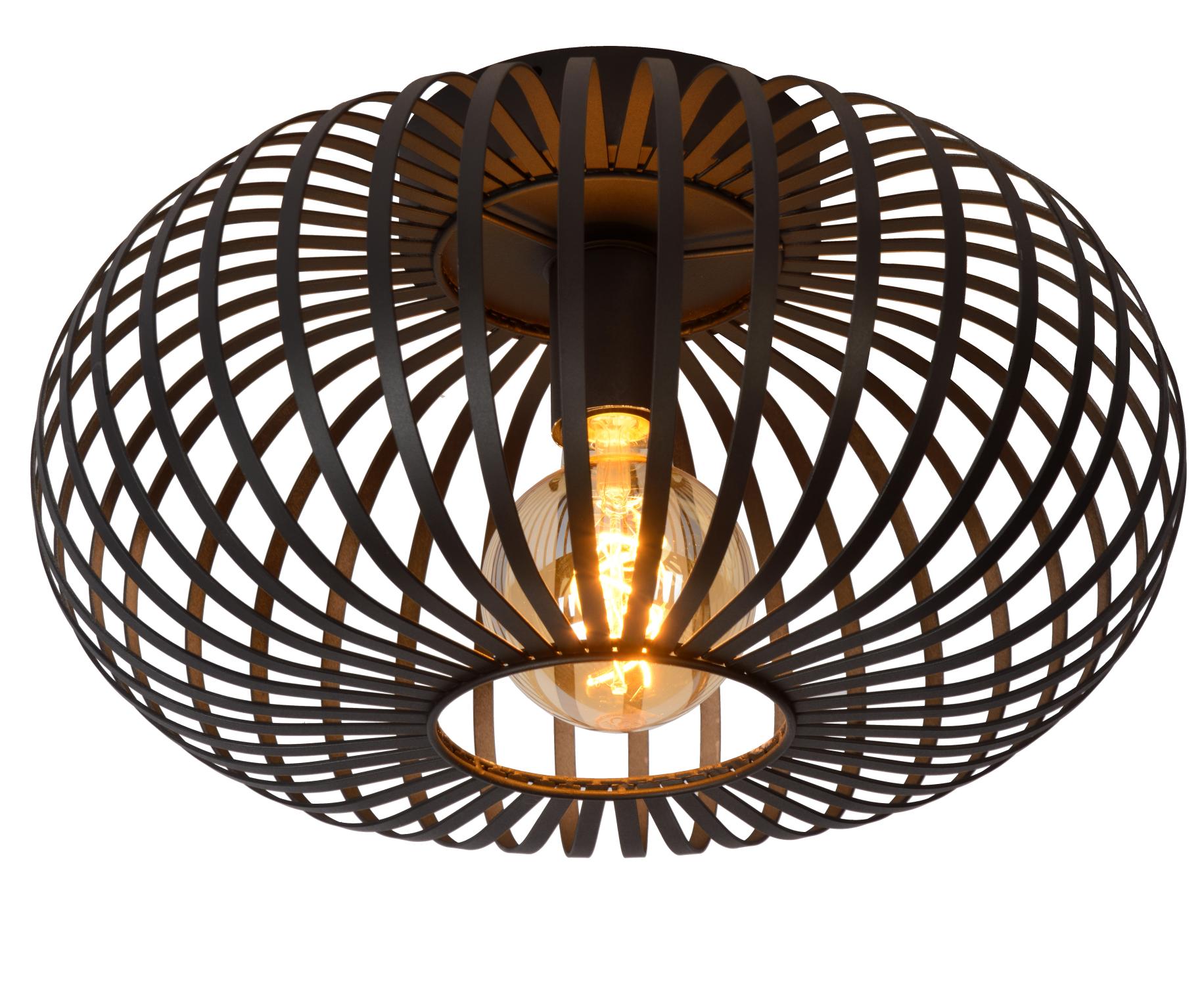 Lampa sufitowa MANUELA czarna 1xE27x60W metal wym:23x40x40cm IP20 Lucide