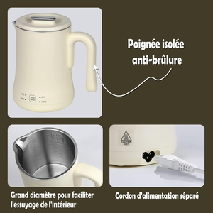 Bouilloire Pliable 0,6 L - Silicone, 660 W, Avec 2 Gobelets Pliables - Pour Voyage, Camping, Randonnée