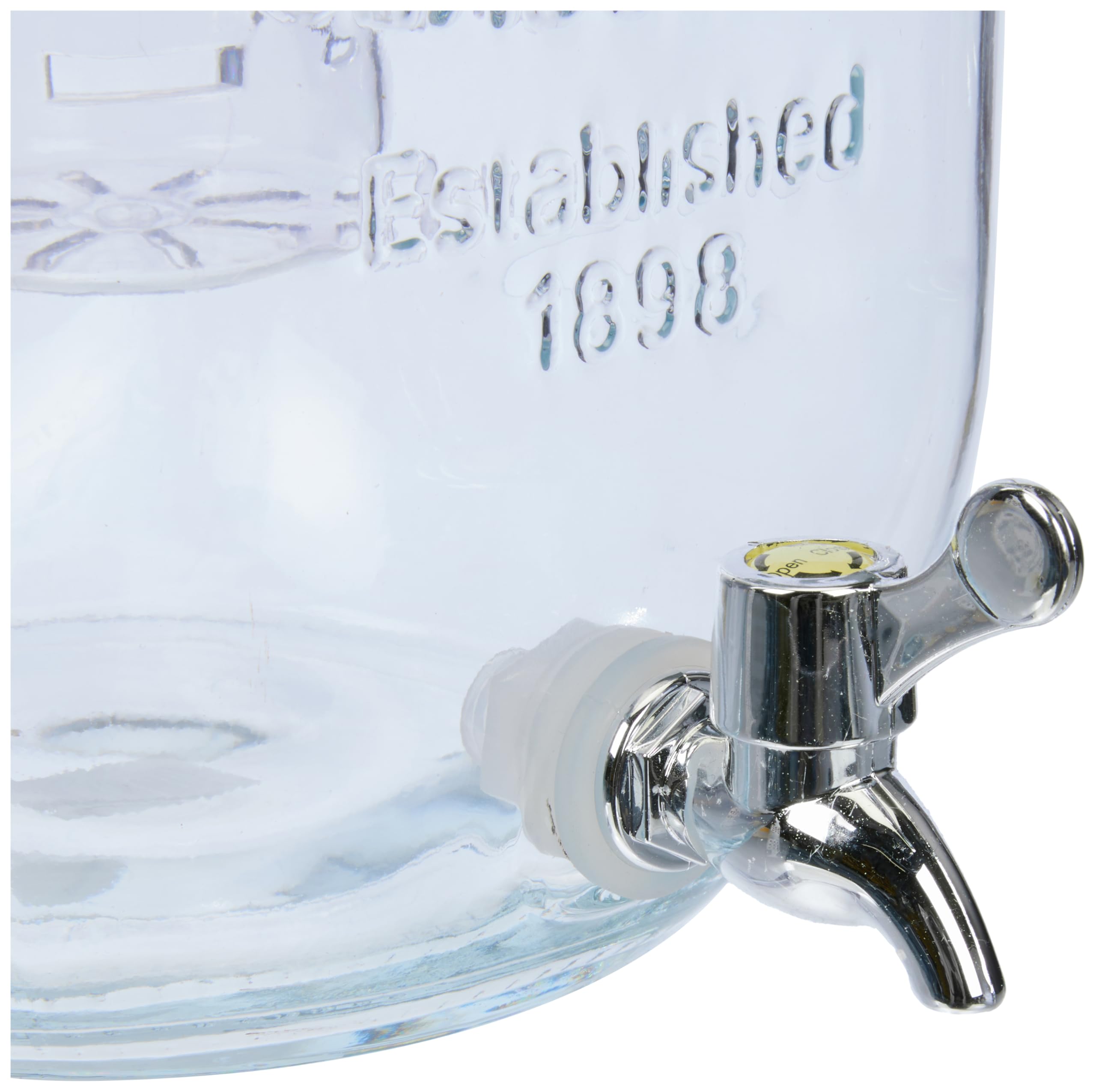 KitchenCraft Home Made Giara / Contenitore Dispenser in Vetro per Bevande con Infusore, 38.2 x 27 x 26.8 cm, Capacità 7.5 L, Trasparente - 2