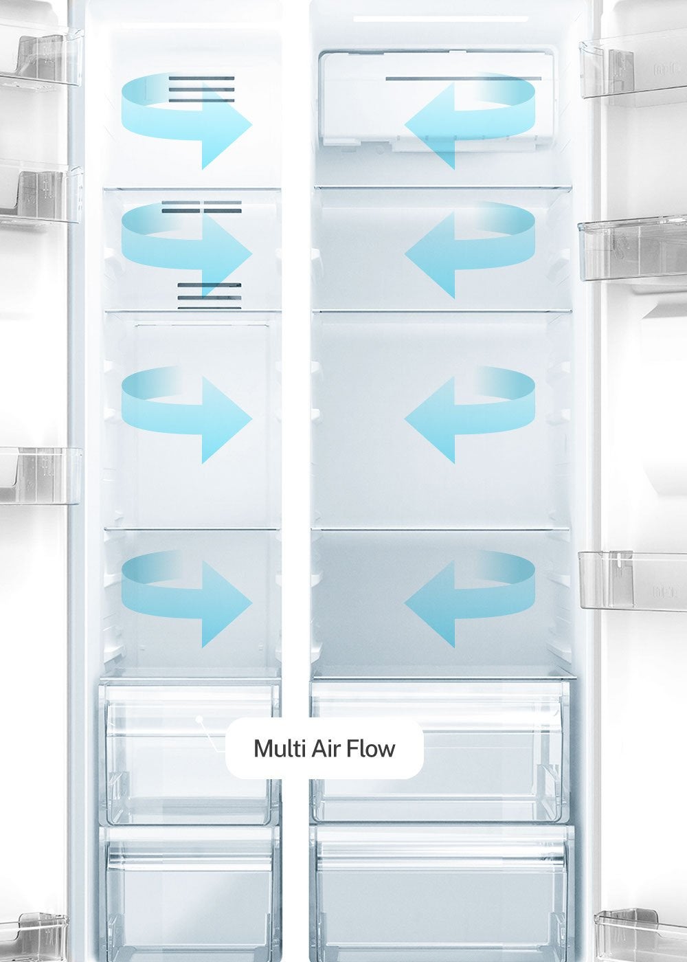 CREATE - FRIDGE STUDIO SIDE BY SIDE 559 - Réfrigérateur avec distributeur d'eau Side by side 559L No Frost- Inox - 6