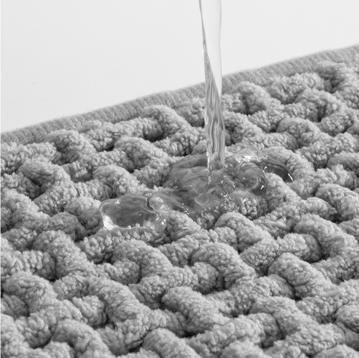 Tapis de bain antidérapant, doux et absorbant, lavable en machine, 40 x 60 cm, pour salle de bain et toilettes, blanc - 8