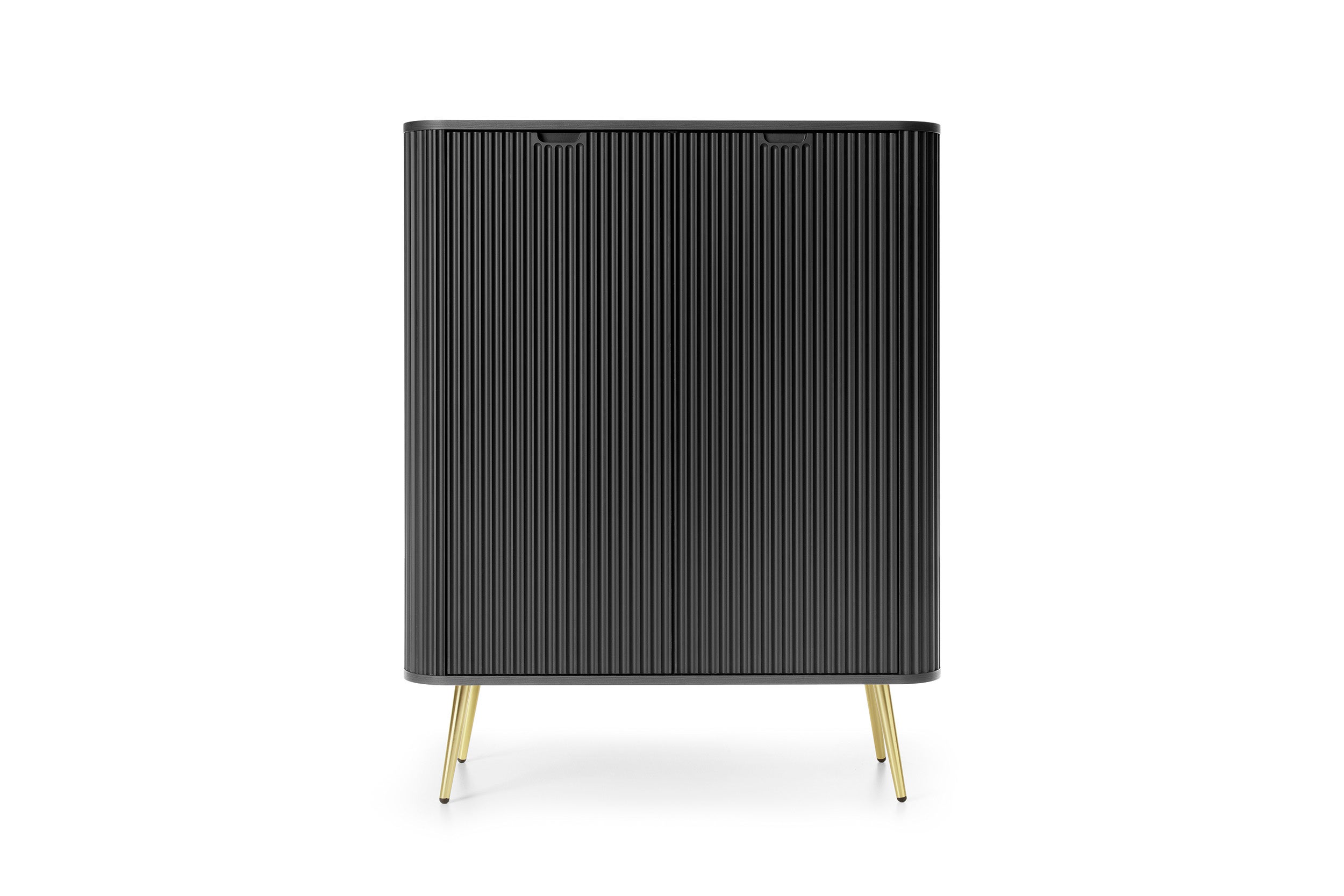 Czarna komoda, złote nogi, 103 x 129 x 39 cm - 2