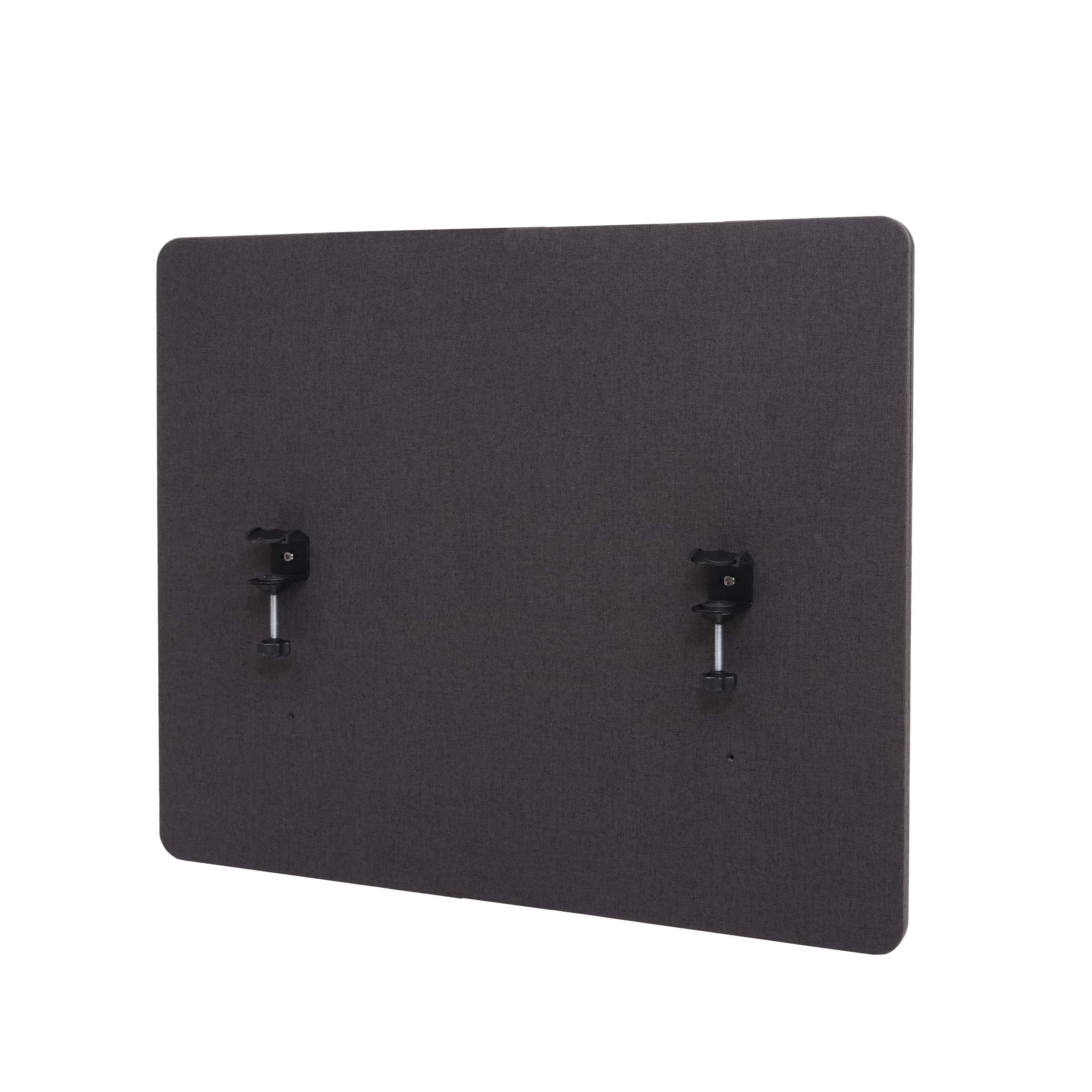 Separador acústico de escritorio hwc-g75, mampara de privacidad para escritorio, doble pared de tela/textil ~ 60x75cm marrón-gris