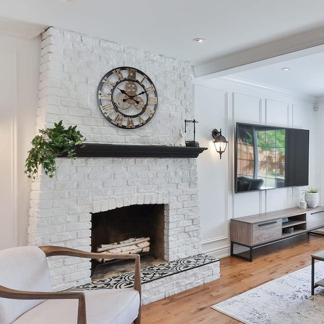 Orologio da parete 3D grande classico vintage in legno 30 30 cm