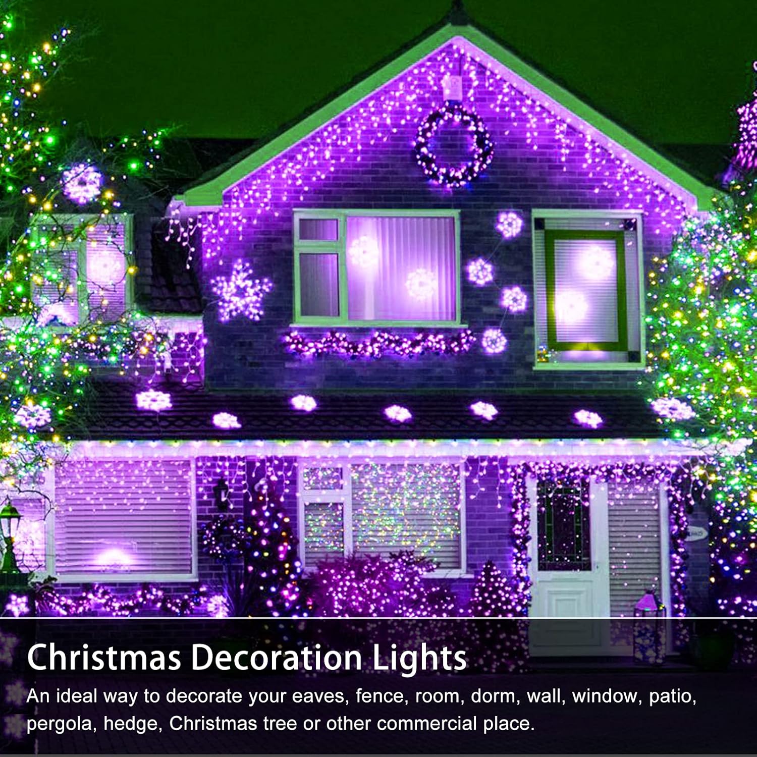 100M 1000 LED Guirlande Lumineuse Carnaval Mariage Extérieur Jardin Intérieur Éclairage（Violet） - 3