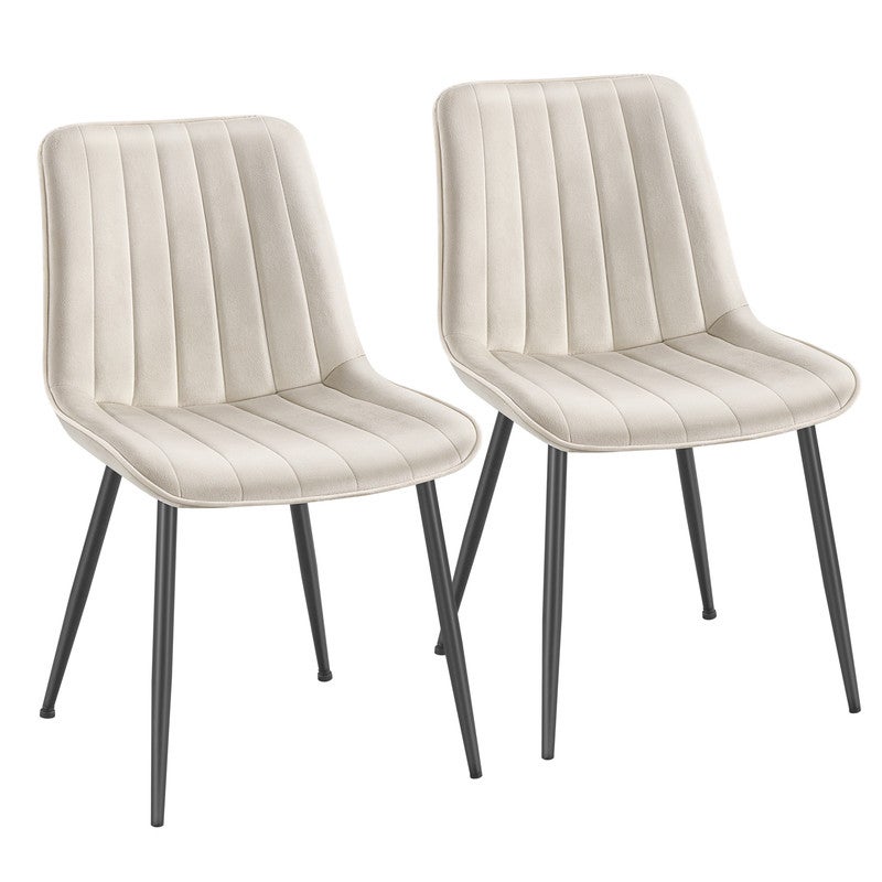 2 Chaises De Salle à Manger SONGMICS - Vert Et Noir - 120 Kg Max - Dossier Ergonomique - Assise Confortable