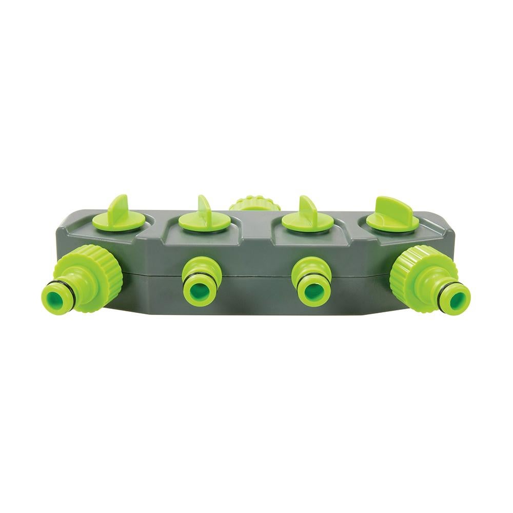 Silverline - Conector para grifo de 4 vías Macho 3/4