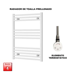Radiador De Baño Eléctrico 900w 300 X 1800 Mm Blanco Ecd Germany Con