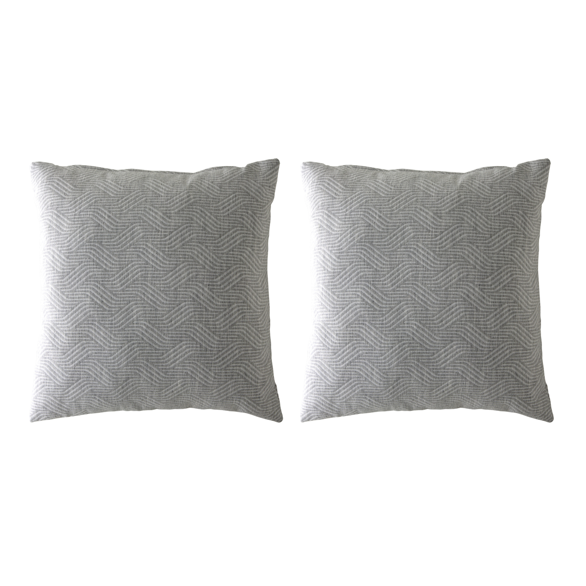 2 fundas de cojín jacquard tevere-b 50x50 cm gris