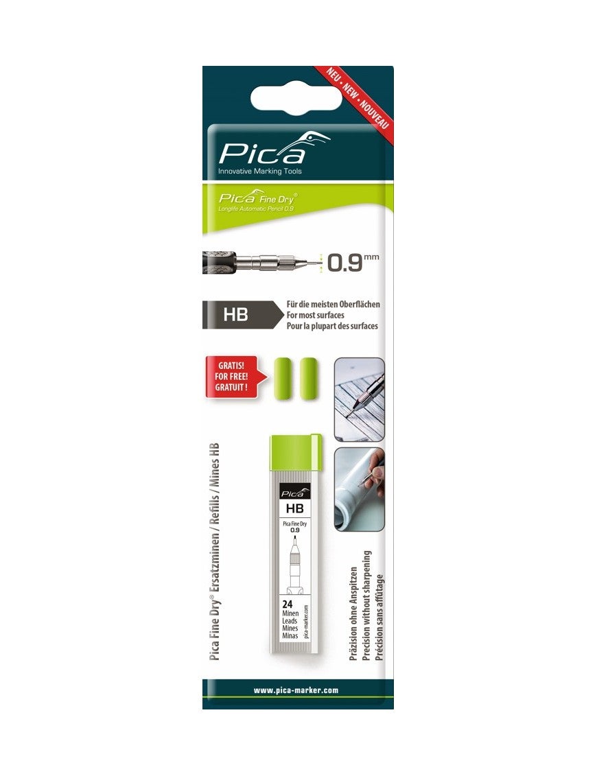 24 Mine Grafite 0,9 H Fine Dry - Per Scrittura Precisa E Pulita - Foto 3